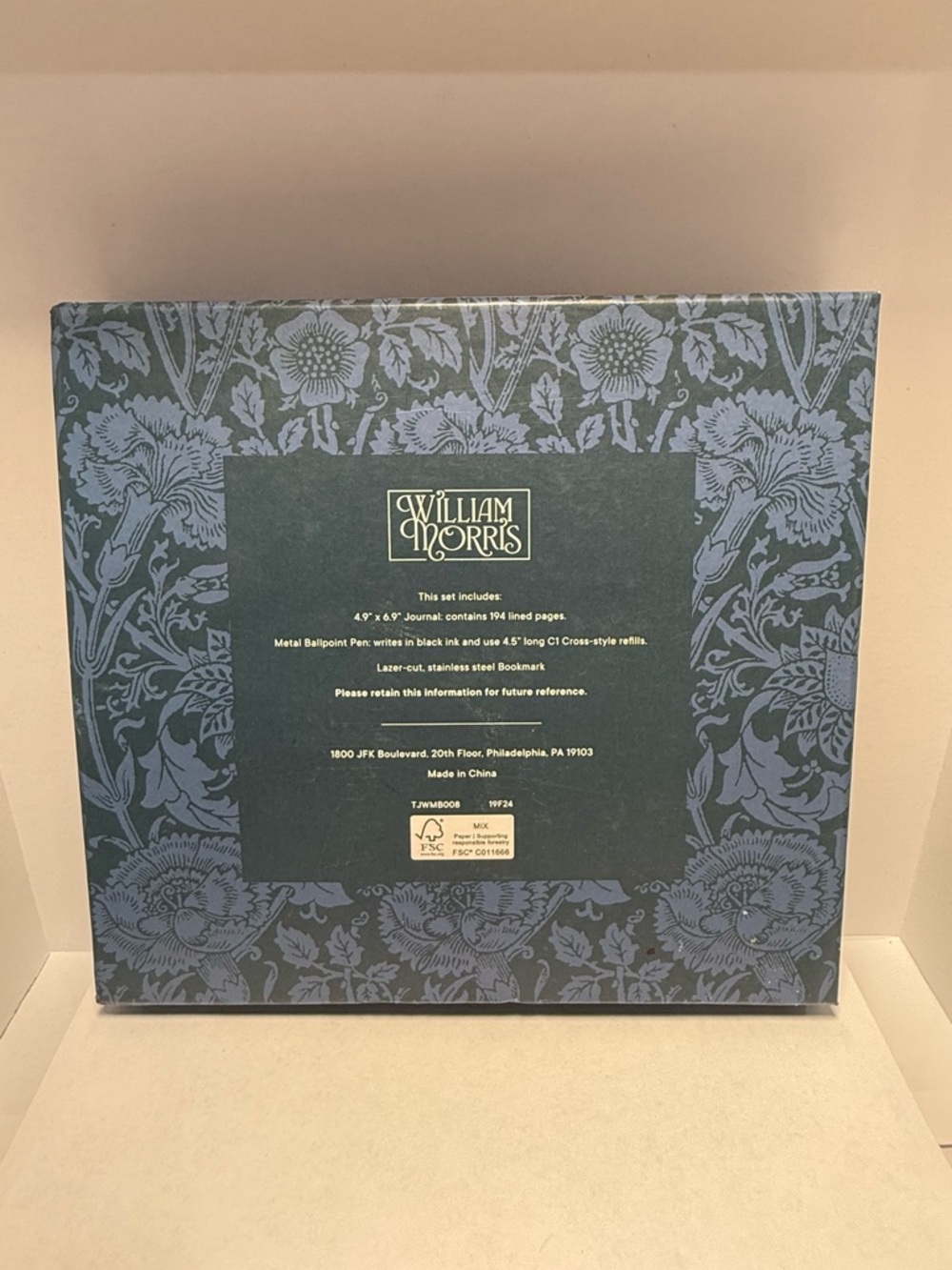 William Morris Journal Pen & Bookmark Set Floral Notes Notebook Gift Set NIB - Picture 4 of 7